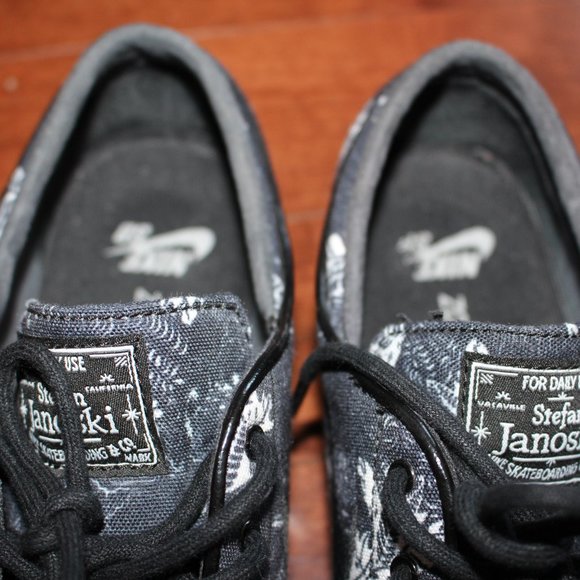 Nike SB Zoom Stefan Janoski "BLACK FLORAL" Sail - Picture 3 of 5